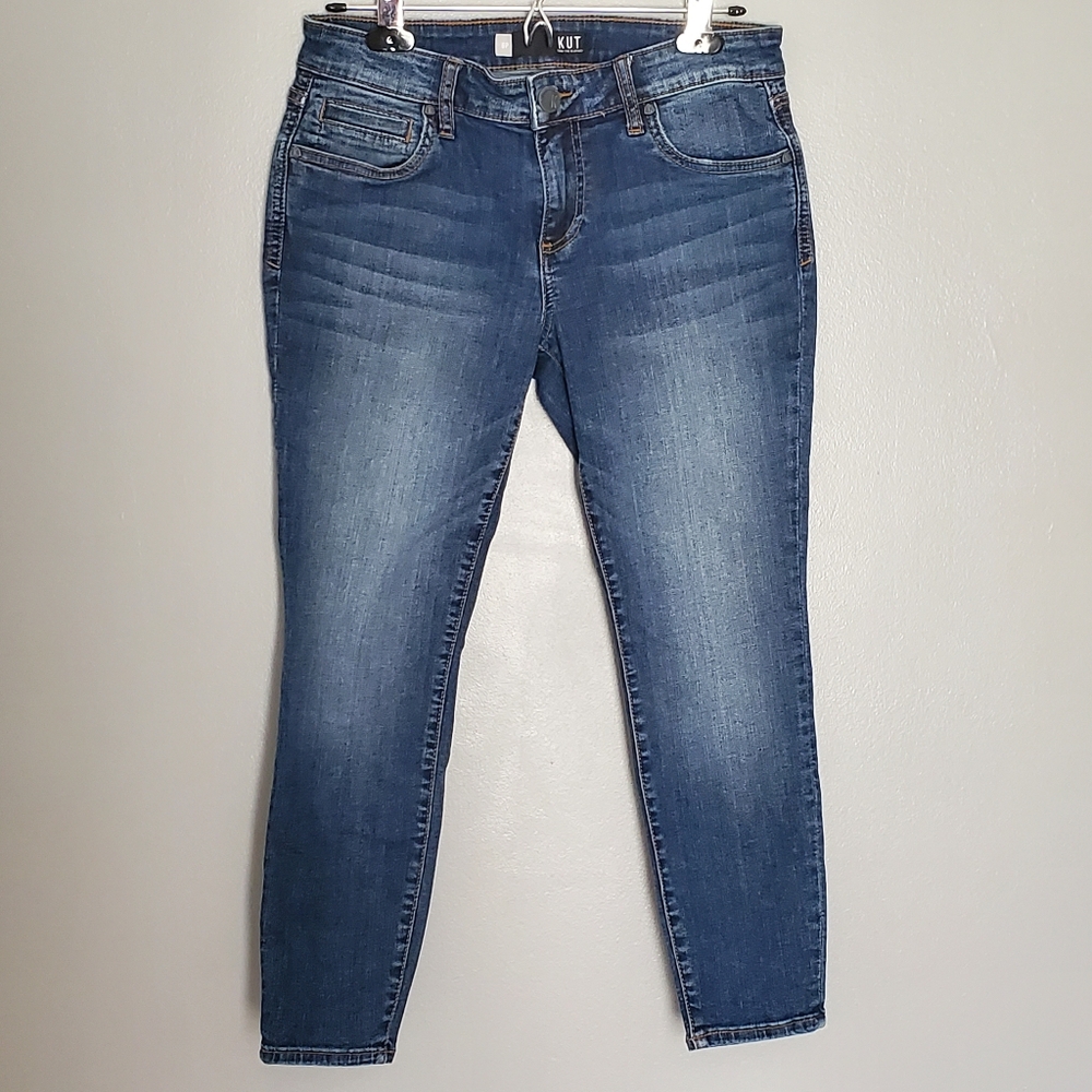 Kut from the Kloth Dark Blue Mia Toothpick Skinny Jeans Size 6P